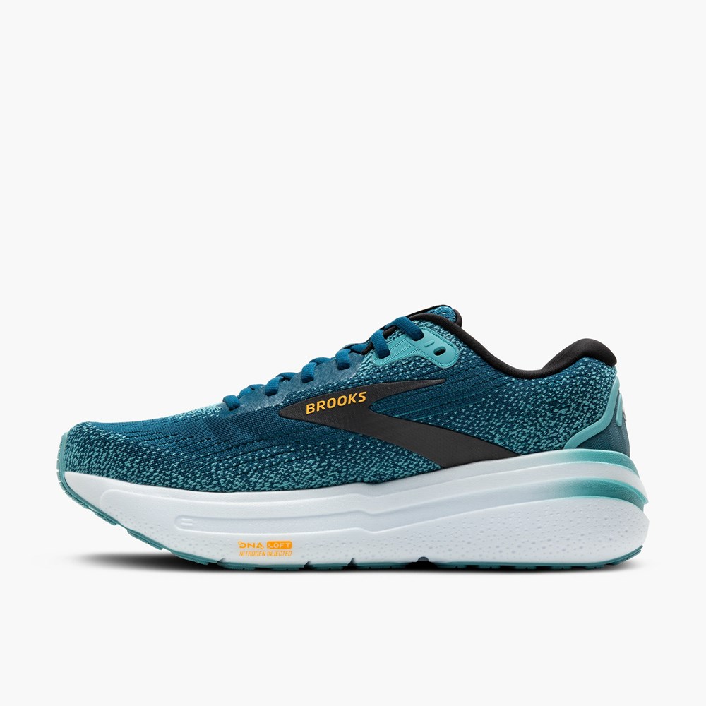 Chaussures Running Route Brooks Ghost Max 2 Bleu Turquoise Clair Orange Femme | DID-3083161